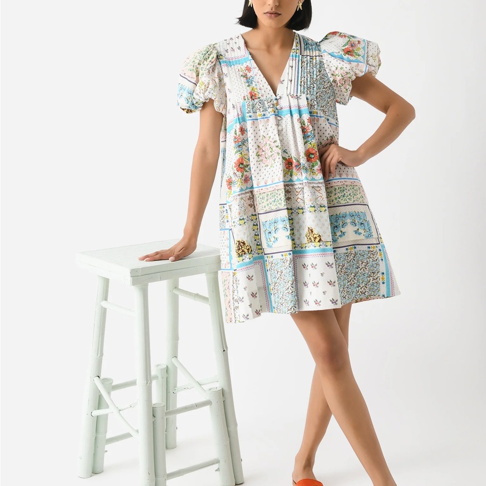 Hunter Bell Multicolor Patchwork Dress - image 1